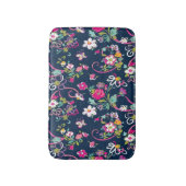 Retro Chic Meisjesachtige Bloemen Badmat (Voorkant Verticaal)