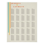 Retro Chic met Kleurrijke Stripes zitgrafiek Perfect Poster (Voorkant)