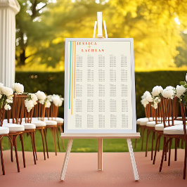 Retro Chic met Kleurrijke Stripes zitgrafiek Perfect Poster