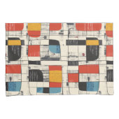 Retro Chic Mid-Century Modern Abstract Kussen Sham Kussensloop (Voorkant-Rechts)