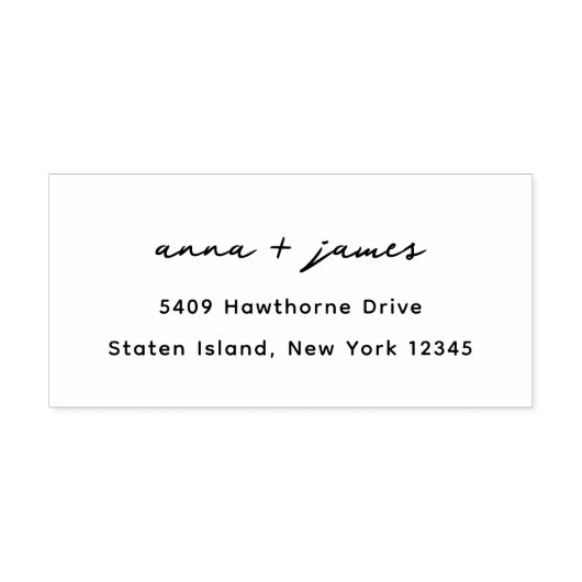 Retro Chic Minimalistisch retouradres Rubberstempel (Afrduk)