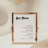 Retro Chic Modern Bar-menu Foto Afdruk