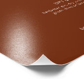 Retro Chic Modern Signature Drinken Terracotta Foto Afdruk (Hoek)