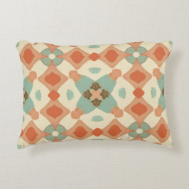 Retro Chic Pillow - Vetgedrukte patronen voor een  Accent Kussen