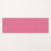 Retro Chic Pink White Polka Dots Monogram Oefening Yogamat (Voorkant (horizontaal))