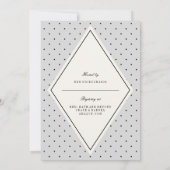 Retro Chic Polka Dots Diamond Vrijgezellenfeest In Kaart (Achterkant)