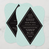 Retro Chic Polka Dots Diamond Vrijgezellenfeest In Kaart (Voorkant / Achterkant)