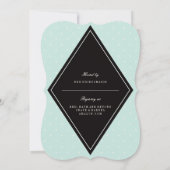 Retro Chic Polka Dots Diamond Vrijgezellenfeest In Kaart (Achterkant)