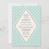 Retro Chic Polka Dots Diamond Vrijgezellenfeest In Kaart (Voorkant)