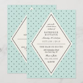 Retro Chic Polka Dots Diamond Vrijgezellenfeest In Kaart (Voorkant / Achterkant)