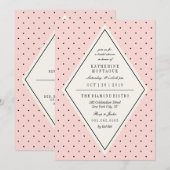 Retro Chic Polka Dots Diamond Vrijgezellenfeest In Kaart (Voorkant / Achterkant)