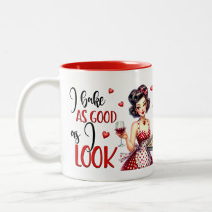 Retro Chic:  Pop Art Grappig Humoristisch Quote Tweekleurige Koffiemok