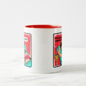 Retro Chic:  Pop Art Inspirerend Quote Tweekleurige Koffiemok (Center)