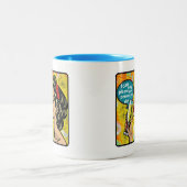 Retro Chic:  Pop Art Inspirerend Quote Tweekleurige Koffiemok (Center)