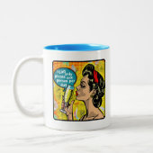Retro Chic:  Pop Art Inspirerend Quote Tweekleurige Koffiemok (Links)