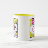 Retro Chic:  Pop Art Inspirerend Quote Tweekleurige Koffiemok (Center)