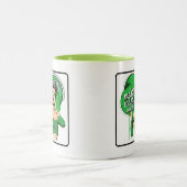 Retro Chic:  Pop Art Inspirerende Quote Tweekleurige Koffiemok (Center)