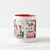 Retro Chic:  Pop Kunst Grappige Humor Quote Tweekleurige Koffiemok (Center)