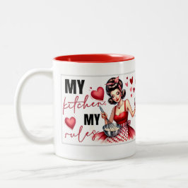 Retro Chic:  Pop Kunst Grappige Humor Quote Tweekleurige Koffiemok