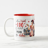 Retro Chic:  Pop Kunst Grappige Humor Quote Tweekleurige Koffiemok (Links)