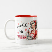 Retro Chic:  Pop Kunst Grappige Humor Quote Tweekleurige Koffiemok (Links)