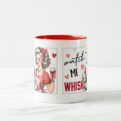 Retro Chic:  Pop Kunst Grappige Humor Quote Tweekleurige Koffiemok (Center)