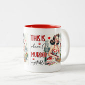 Retro Chic:  Pop Kunst Grappige Humor Quote Tweekleurige Koffiemok (Voorkant rechts)