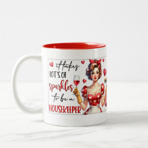 Retro Chic:  Pop Kunst Grappige Humor Quote Tweekleurige Koffiemok