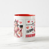 Retro Chic:  Pop Kunst Grappige Humor Quote Tweekleurige Koffiemok (Center)