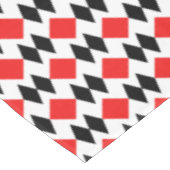 Retro Chic Red Black Diamond-vormpatroon Tafelkleed (Gekanteld)