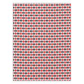 Retro Chic Red Black Diamond-vormpatroon Tafelkleed (Voorkant)