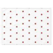 Retro Chic Red Polka Dots Pattern Spring & Summer  Tafelkleed (Voorkant (Horizontaal))