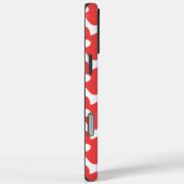 Retro Chic Rode Bloemen Patroon grillige lente Case-Mate iPhone Case (Achterkant / Rechts)