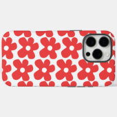 Retro Chic Rode Bloemen Patroon grillige lente Case-Mate iPhone Case (Achterkant (horizontaal))