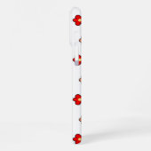 Retro Chic Rood & Wit Bloempatroon Whimsicall iPhone Hoesje (Linkerkant)