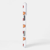 Retro Chic Rood & Wit Bloempatroon Whimsicall iPhone Hoesje (Rechterkant)