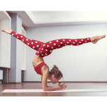Retro Chic Rood Wit Polka Dots Pattern Mode Leggings<br><div class="desc">Aangepast, retro, cool, schattig, chique, stijlvol, trendy, ademend, met de hand genaaid, witte polka stippen op rode patroonvrouwen full length mode leggings reizen workout sport yoga gym hardloopbroek, die zich uitstrekt om je lichaam te passen, knuffels op alle juiste plaatsen, stuitert terug na het wassen, en verliest hun vorm niet...</div>