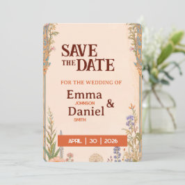 Retro Chic Save the Date Kaart