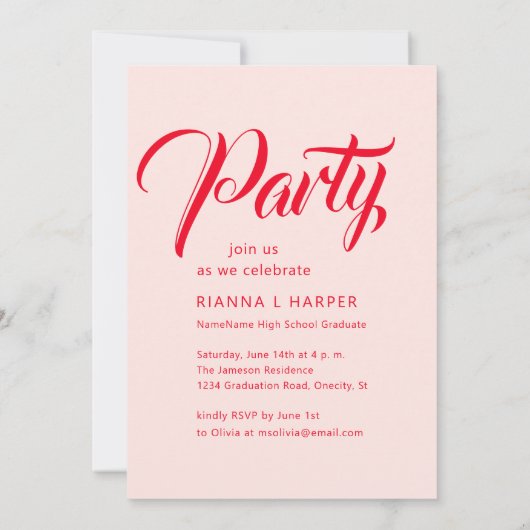 Retro Chic Script Klasse van 2025 Foto Afstudeerde Kaart (Achterkant)