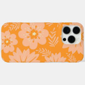 Retro Chic Sinaasappel Bloempatroon grillige Sprin Case-Mate iPhone Case (Achterkant (horizontaal))