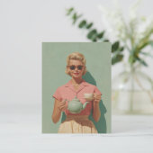 Retro Chic Tea Party Briefkaart (Staand voorkant)