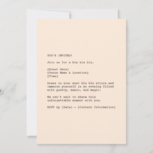 Retro Chic Tea Party Kaart (Achterkant)