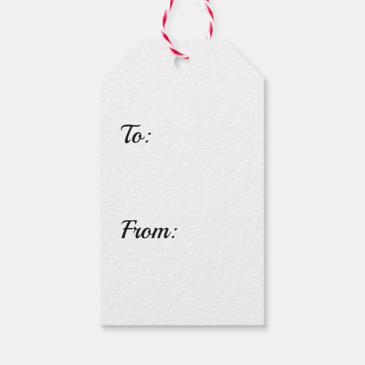 Retro Chic Vakantie Ornamenten Cadeaulabel (Achterkant)