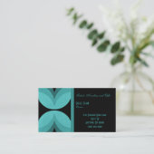 Retro Chic-Visitekaartje, Mermaid Blauwgroen Visitekaartje (Staand voorkant)