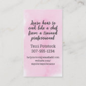 Retro chic whisk vrouw gebak chef catering bakken visitekaartje (Achterkant)