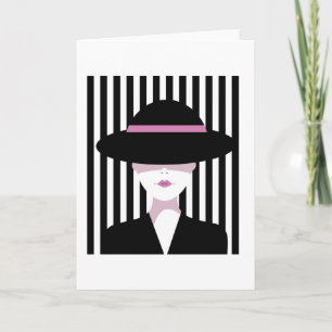 Retro Chic Woman Kaart