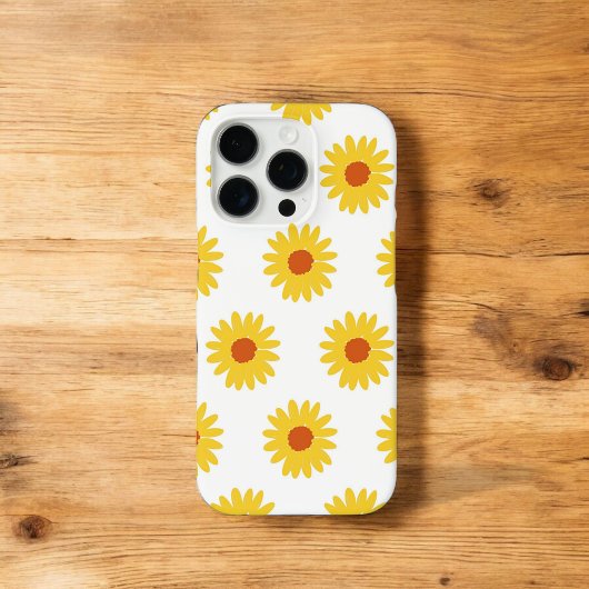 Retro Chic Zonnebloem Bloemen Whimsical Spring Case-Mate iPhone Case