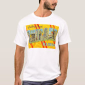 Retro Chicago ansichtkaart T-shirt (Voorkant)