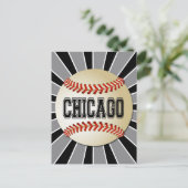 RETRO CHICAGO BASEBALL BRIEFKAART (Staand voorkant)