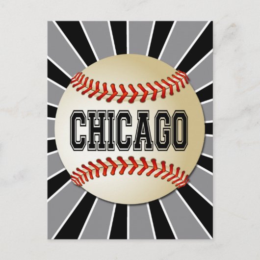 RETRO CHICAGO BASEBALL BRIEFKAART (Voorkant)